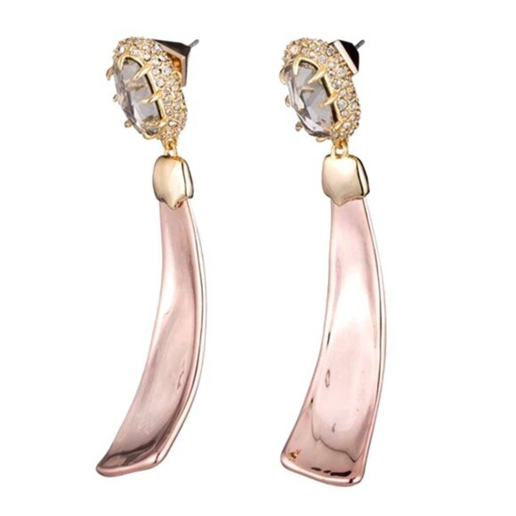 NWOT. ALEXIS BITTAR • Crystal Scoop Drop Earrings - Picture 3 of 6